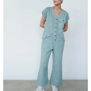 MARLEY Dolman Sleeve Coverall in mist green jumpsuit